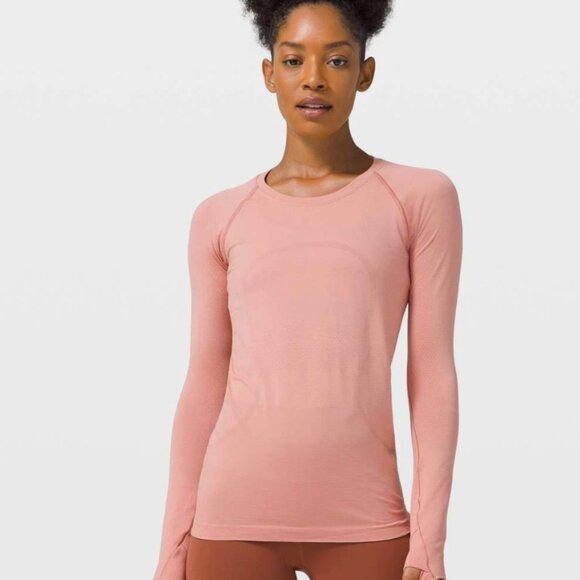 Lululemon Swiftly Tech Long Sleeve 2.0 Size 2 Pink Pastel - Picture 1 of 5